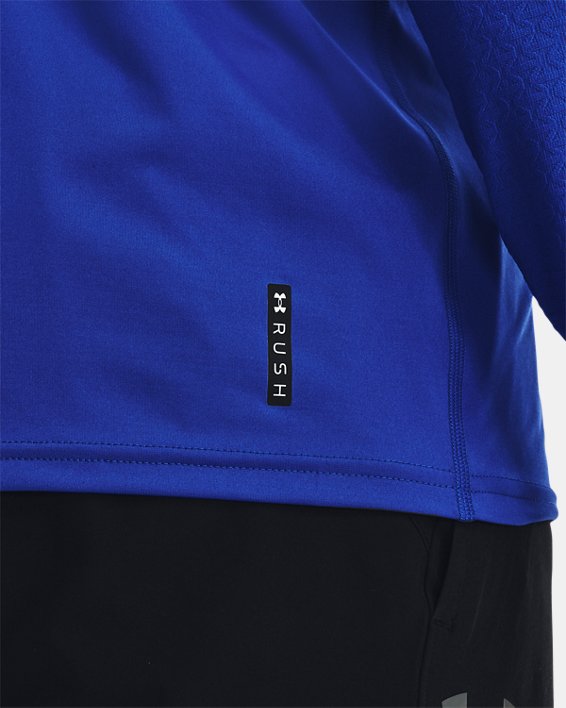 Men's UA RUSH™ SmartForm Mock Long Sleeve, Blue, pdpMainDesktop image number 4